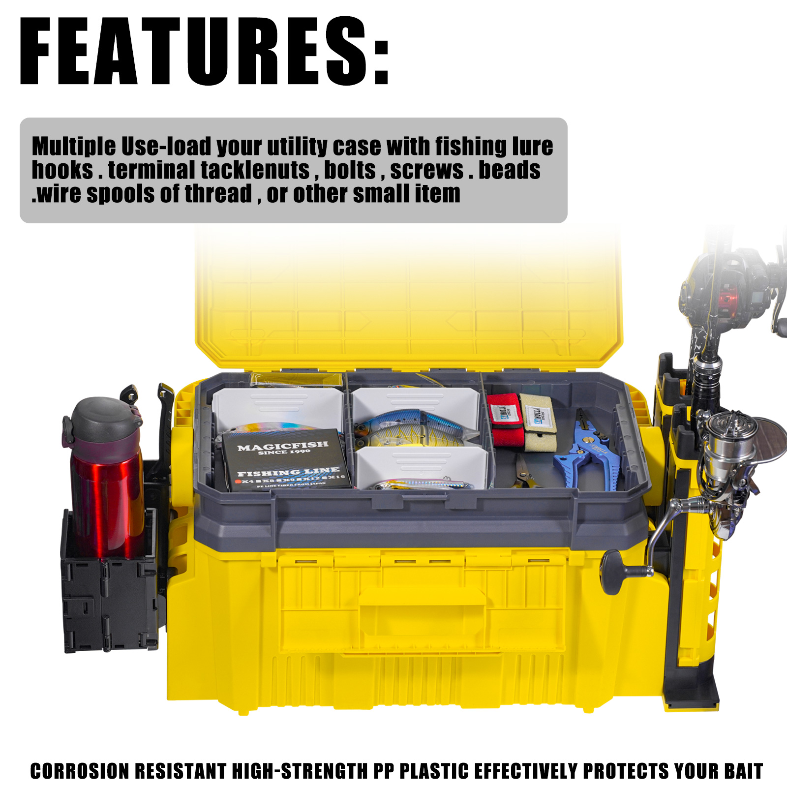 Nieuw Groot Viskistpak 19.5l 2 - Fishing Kayak Crate recensie en prijs