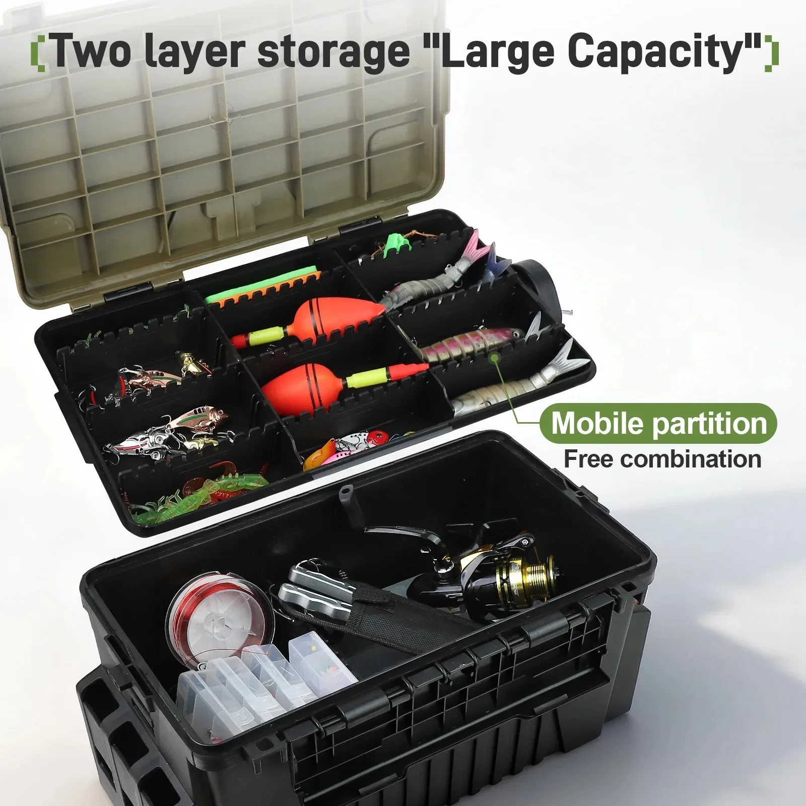 Ruime viskist met dubbele laag - Fishing Kayak Crate recensie en prijs