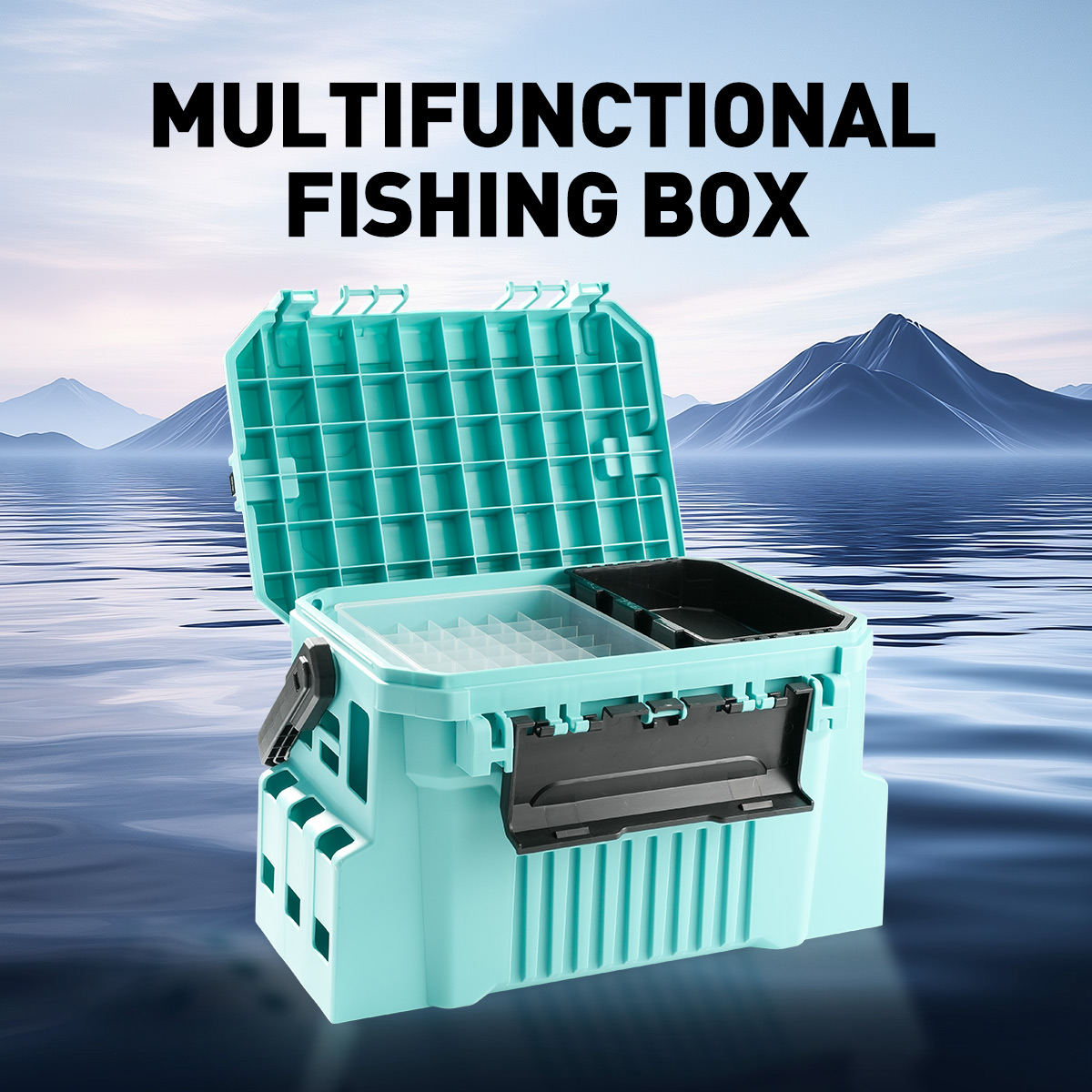 20L visgereidoos met egi-doos  - Fishing Kayak Crate recensie en prijs