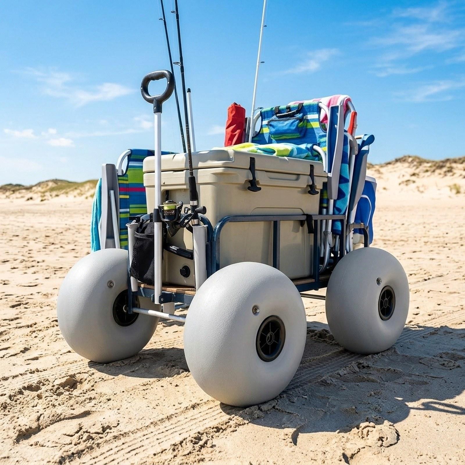 Strandkar met zandwielen, 16 i - Fishing Kayak Cart recensie en prijs